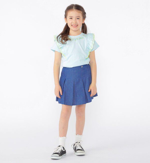 SHIPS KIDS「SHIPS KIDS:100～130cm / ネックフラワー Tシャツ」|Tシャツ・カットソー|