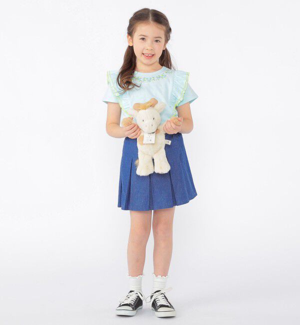 SHIPS KIDS「SHIPS KIDS:100～130cm / ネックフラワー Tシャツ」|Tシャツ・カットソー|