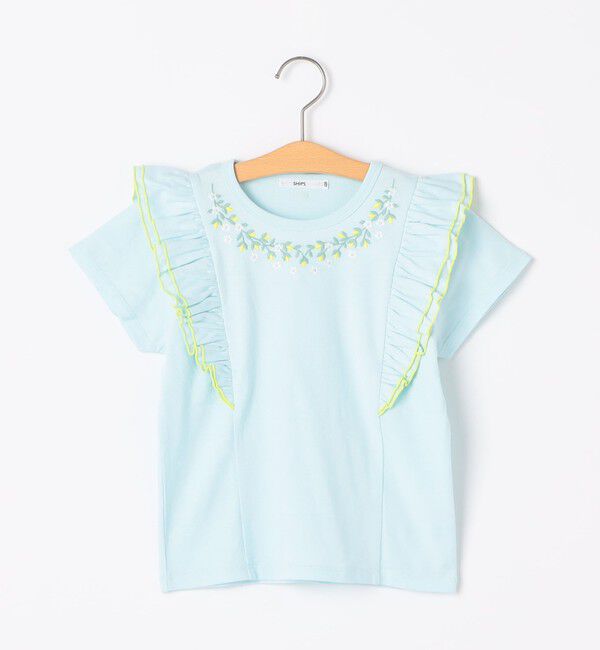 SHIPS KIDS「SHIPS KIDS:100～130cm / ネックフラワー Tシャツ」|Tシャツ・カットソー|