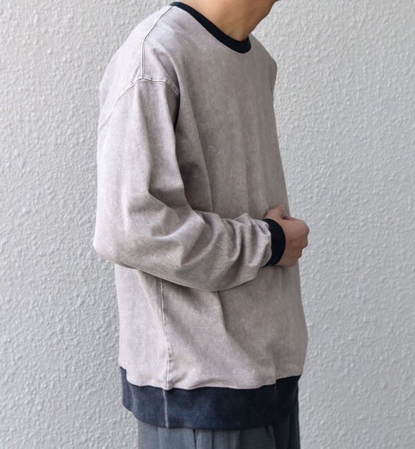 SHIPS any「【SHIPS any別注】ONEITA: ケミカルウォッシュ リラックス リンガー Tシャツ(ロンT)◇」|Tシャツ・カットソー|