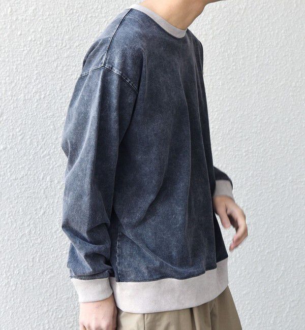 SHIPS any「【SHIPS any別注】ONEITA: ケミカルウォッシュ リラックス リンガー Tシャツ(ロンT)◇」|Tシャツ・カットソー|