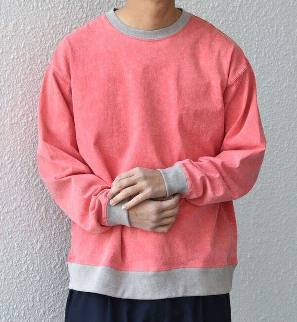 SHIPS any「【SHIPS any別注】ONEITA: ケミカルウォッシュ リラックス リンガー Tシャツ(ロンT)◇」|Tシャツ・カットソー|