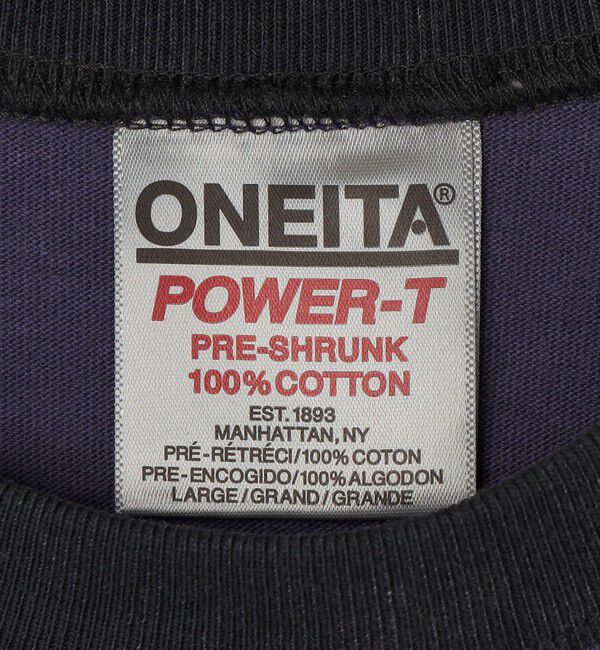 SHIPS any「【SHIPS any別注】ONEITA: ケミカルウォッシュ リラックス リンガー Tシャツ(ロンT)◇」|Tシャツ・カットソー|