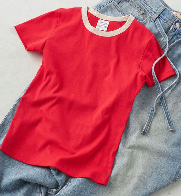 SHIPS for women「《予約》【一部SHIPS別注】GGG:〈手洗い可能〉クルーネック 半袖 TEE」|Tシャツ・カットソー|