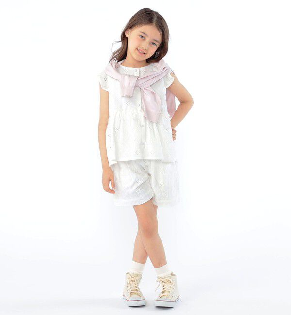 SHIPS KIDS「SHIPS KIDS:100～130cm / レース エンブロイダリー ショート パンツ」|その他|