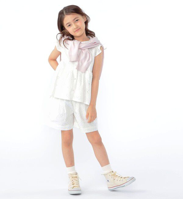 SHIPS KIDS「SHIPS KIDS:100～130cm / レース エンブロイダリー ショート パンツ」|その他|