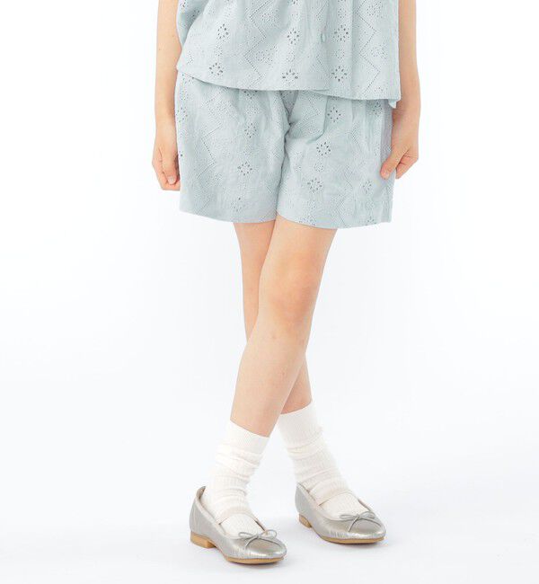 SHIPS KIDS「SHIPS KIDS:100～130cm / レース エンブロイダリー ショート パンツ」|その他|