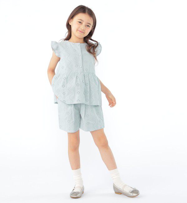 SHIPS KIDS「SHIPS KIDS:100～130cm / レース エンブロイダリー ショート パンツ」|その他|