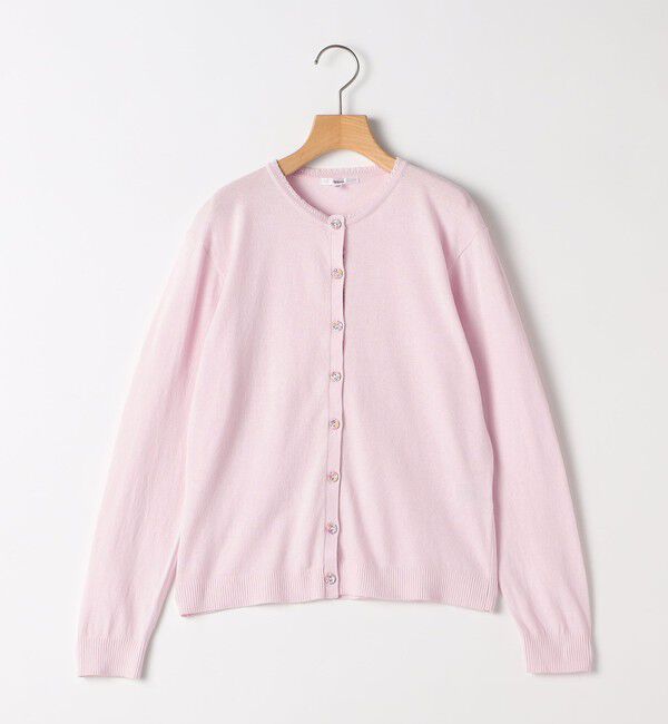 SHIPS KIDS「SHIPS KIDS:140～150cm / リバティ ボタン カーディガン」|カーディガン|ピンク