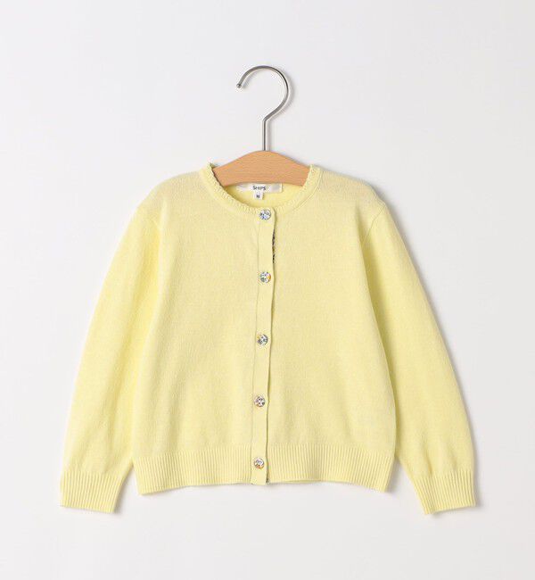 SHIPS KIDS「SHIPS KIDS:80～90cm / リバティ ボタン カーディガン」|カーディガン|イエロー