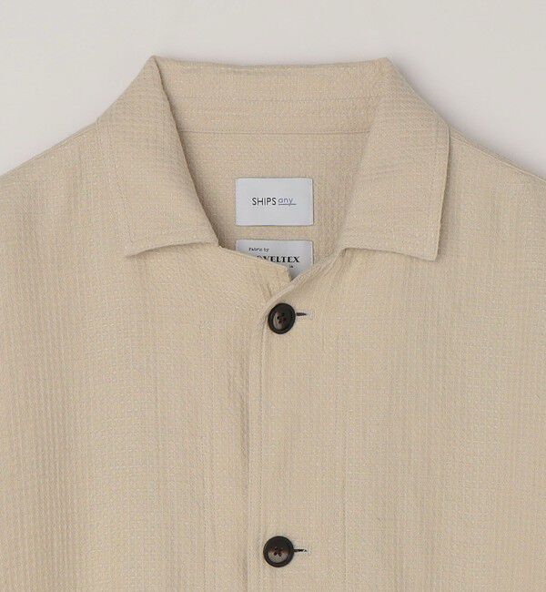 SHIPS any「SHIPS any:〈洗濯機可能〉NOVELTEX リネン/コットン ワッフル シャツ ジャケット◇」|シャツ・ブラウス|