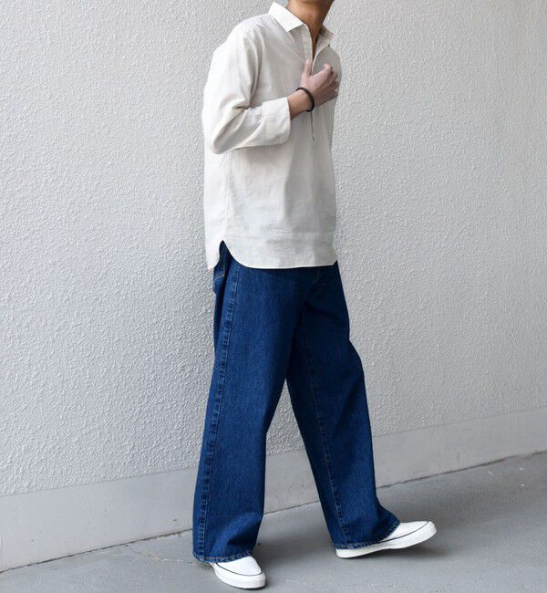 SHIPS any「SHIPS any:〈洗濯機可能〉コットン/リネン 7分袖 スキッパー プルオーバー シャツ 26SS◆」|シャツ・ブラウス|