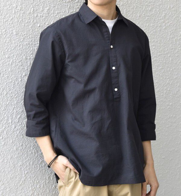 SHIPS any「SHIPS any:〈洗濯機可能〉コットン/リネン 7分袖 スキッパー プルオーバー シャツ 26SS◆」|シャツ・ブラウス|