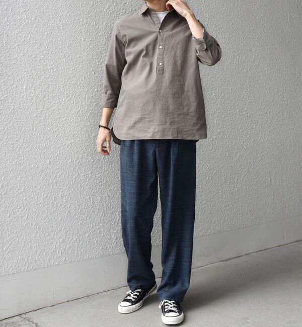 SHIPS any「SHIPS any:〈洗濯機可能〉コットン/リネン 7分袖 スキッパー プルオーバー シャツ 26SS◆」|シャツ・ブラウス|