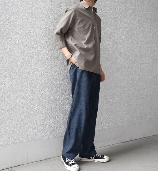 SHIPS any「SHIPS any:〈洗濯機可能〉コットン/リネン 7分袖 スキッパー プルオーバー シャツ 26SS◆」|シャツ・ブラウス|