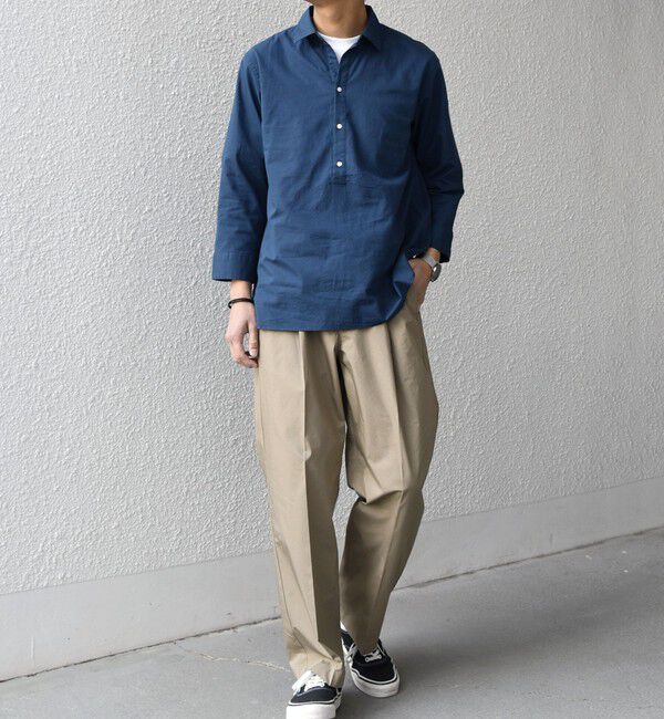 SHIPS any「SHIPS any:〈洗濯機可能〉コットン/リネン 7分袖 スキッパー プルオーバー シャツ 26SS◆」|シャツ・ブラウス|