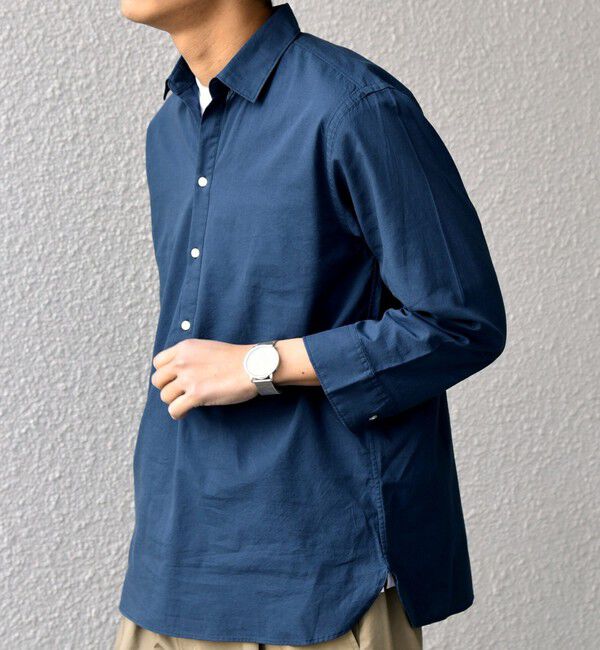 SHIPS any「SHIPS any:〈洗濯機可能〉コットン/リネン 7分袖 スキッパー プルオーバー シャツ 26SS◆」|シャツ・ブラウス|