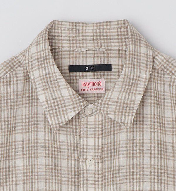 SHIPS「SHIPS: RAYMOND チェック レギュラーカラー 7スリーブ シャツ」|シャツ・ブラウス|