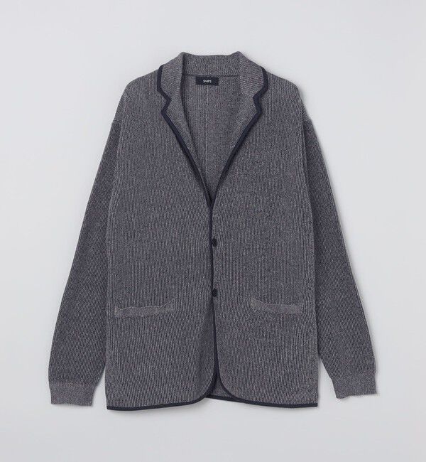 SHIPS「SHIPS:〈接触冷感/ 手洗い可能〉 リネン クール ニット ジャケット」|その他|ネイビー