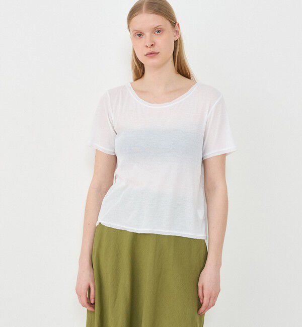 GALERIE VIE「ガーゼフライスジャージー ラウンドネックTシャツ」|Tシャツ・カットソー|