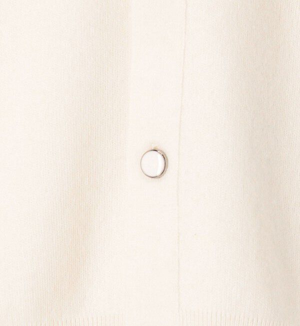 CABaN「コットンカシミヤ パールロゴポロカーディガン」|カーディガン|