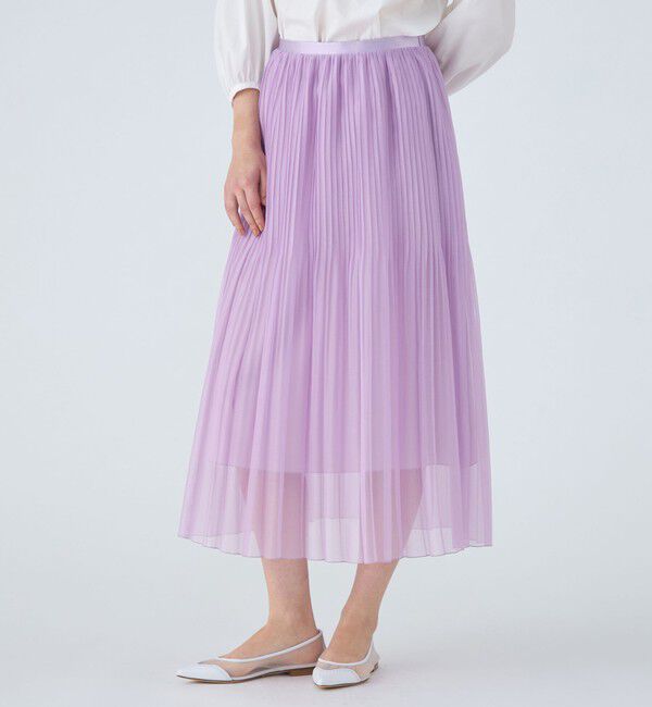 Ballsey「ポリエステルボイルプリーツ フレアスカート」|フレア|