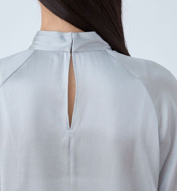 TOMORROWLAND collection「ウォッシャブルサテン フロントタイブラウス」|シャツ・ブラウス|