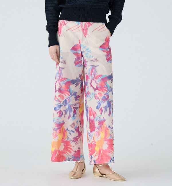 MACPHEE「ワープフラワープリント ワイドパンツ」|その他|