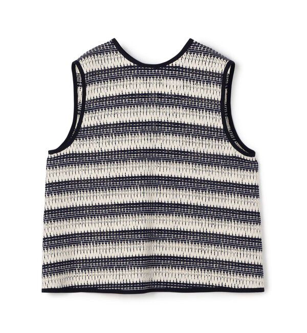 TOMORROWLAND collection「クロッシュボーダー フロンタブルトップス」|シャツ・ブラウス|68 ネイビー系