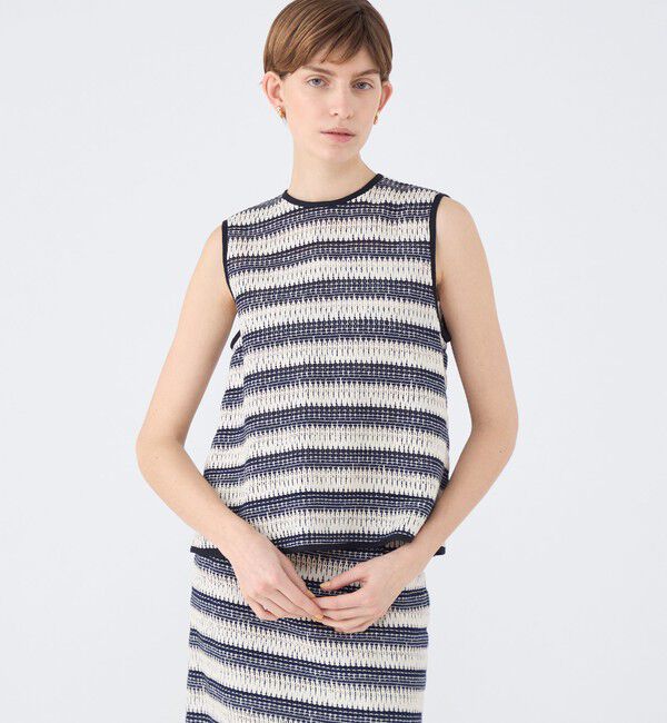 TOMORROWLAND collection「クロッシュボーダー フロンタブルトップス」|シャツ・ブラウス|