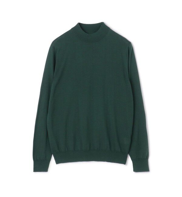TOMORROWLAND MENS「TOMORROWLAND tricot スーパーファインメリノウール モックネックプルオーバー S-WOOL」|ニット・セーター|55 グリーン