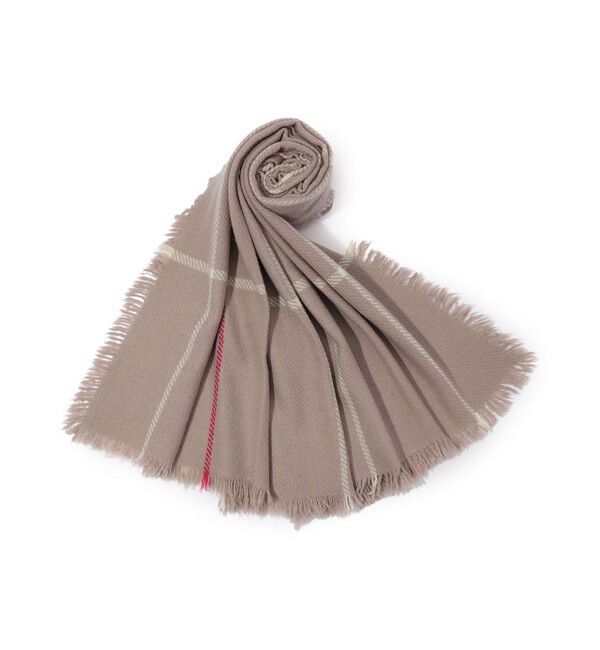 TOMORROWLAND GOODS「DES PRES カシミヤフリンジストール」|ストール|44 ベージュ系