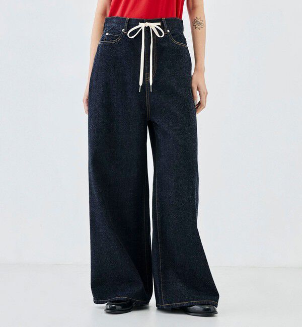 Edition「インディゴデニム ドローコードパンツ」|デニム|