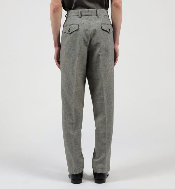 TOMORROWLAND MENS「トロピカルウーステッド ノープリーツスラックス ALFRED BROWN」|スラックス|