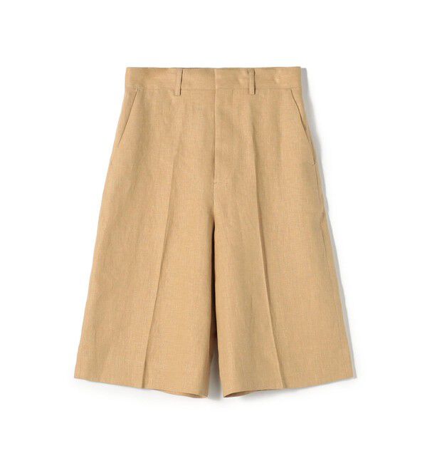 Edition「edition pourell リネン タックショートパンツ」|その他|43 ベージュ