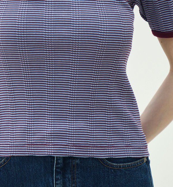 MACPHEE「シルキーボーダー ボートネックプルオーバー」|Tシャツ・カットソー|