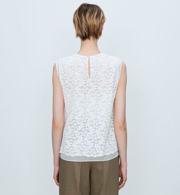 TOMORROWLAND collection「リーフフラワー レイヤードノースリーブブラウス」|シャツ・ブラウス|