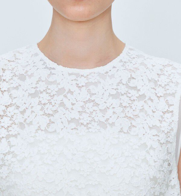 TOMORROWLAND collection「リーフフラワー レイヤードノースリーブブラウス」|シャツ・ブラウス|