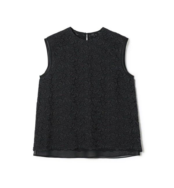 TOMORROWLAND collection「リーフフラワー レイヤードノースリーブブラウス」|シャツ・ブラウス|69 ネイビー