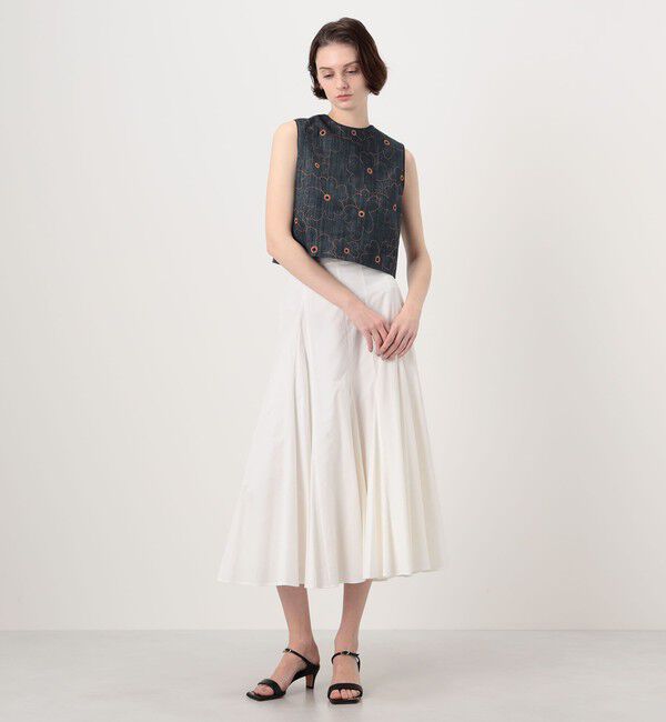 TOMORROWLAND collection「デニムフラワーリング フロンタブルジレ」|ベスト・ジレ|