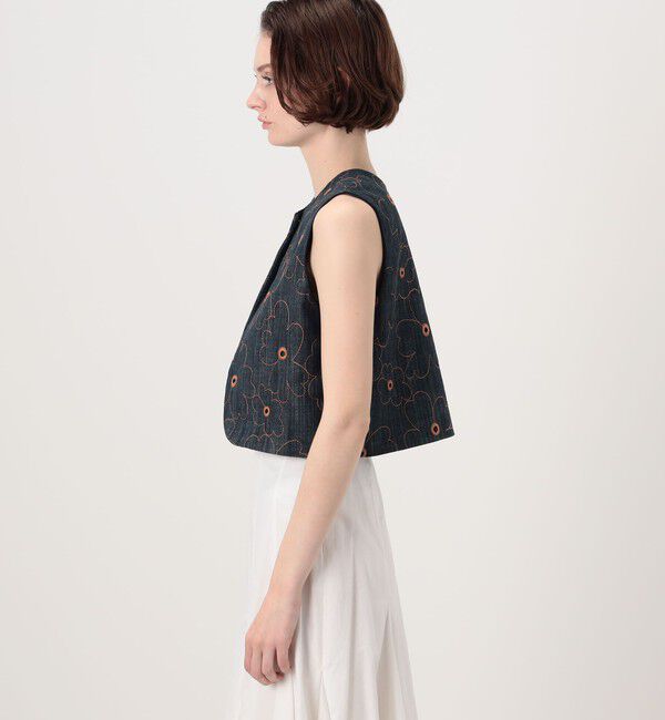 TOMORROWLAND collection「デニムフラワーリング フロンタブルジレ」|ベスト・ジレ|