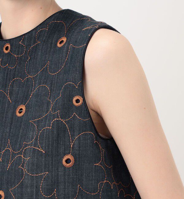 TOMORROWLAND collection「デニムフラワーリング フロンタブルジレ」|ベスト・ジレ|