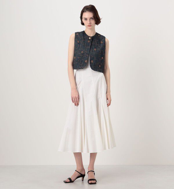 TOMORROWLAND collection「デニムフラワーリング フロンタブルジレ」|ベスト・ジレ|