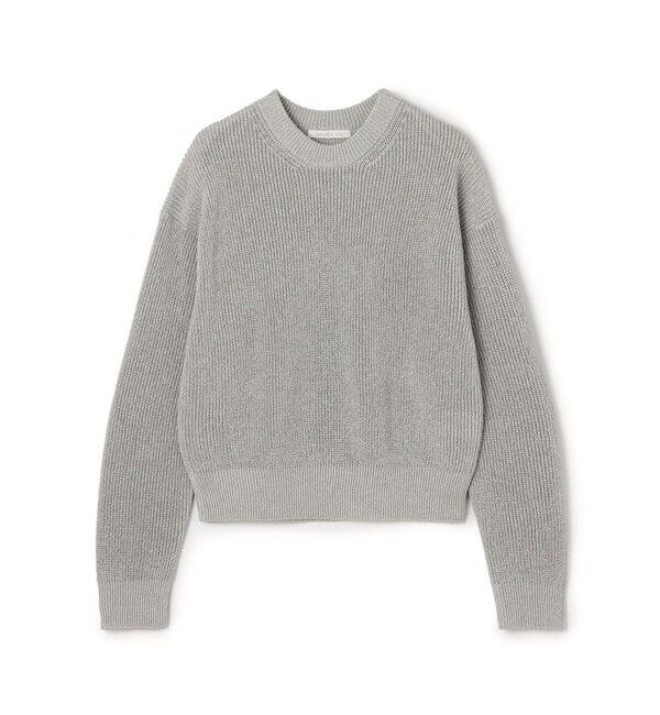 GALERIE VIE「ルレックスフィッシャーマンズリブ クルーネックプルオーバー」|ニット・セーター|81 シルバー