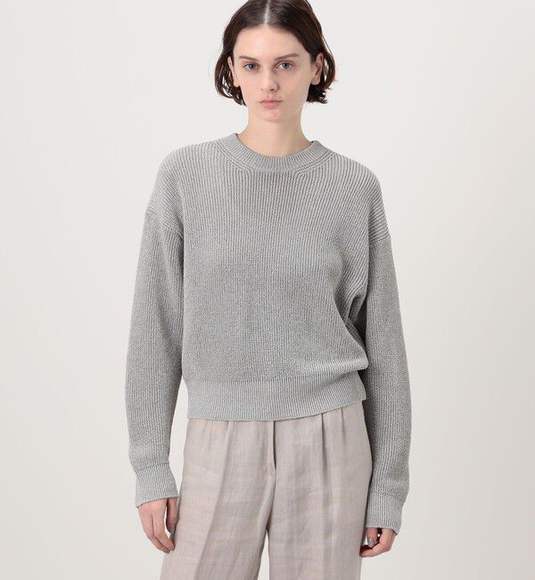 GALERIE VIE「ルレックスフィッシャーマンズリブ クルーネックプルオーバー」|ニット・セーター|