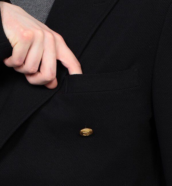 TOMORROWLAND MENS「コットンビスコースダブルニット ダブルブレステッド6Bブレザー DONDY」|テーラードジャケット|