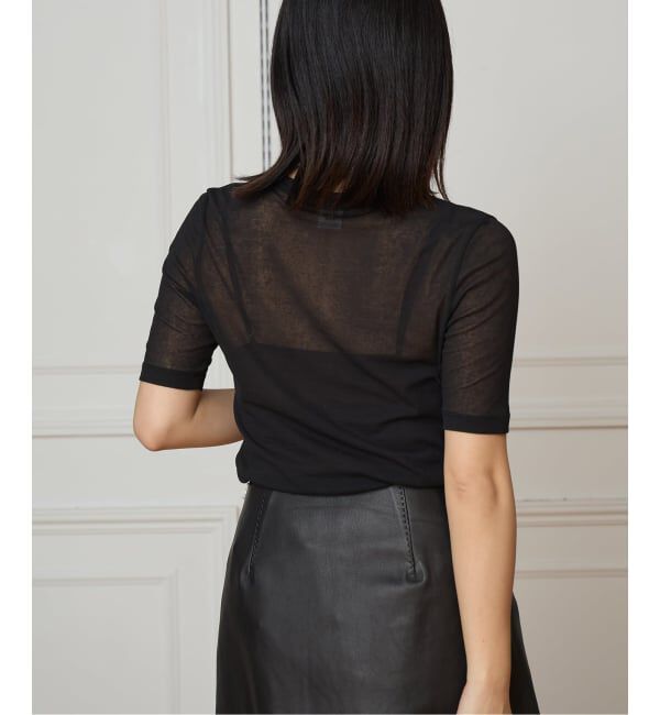 IENA LA BOUCLE「《追加3》IENA LA BOUCLE 水撚りガスフライス半袖プルオーバー」|Tシャツ・カットソー|