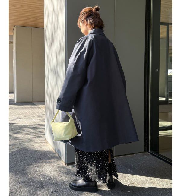 SLOBE IENA「《ネイビーのみWEB限定》ドルマンスリーブコート」|ステンカラーコート|