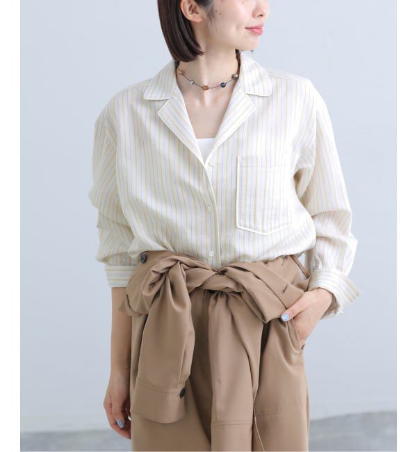IENA「ストライプパジャマシャツ」|シャツ・ブラウス|