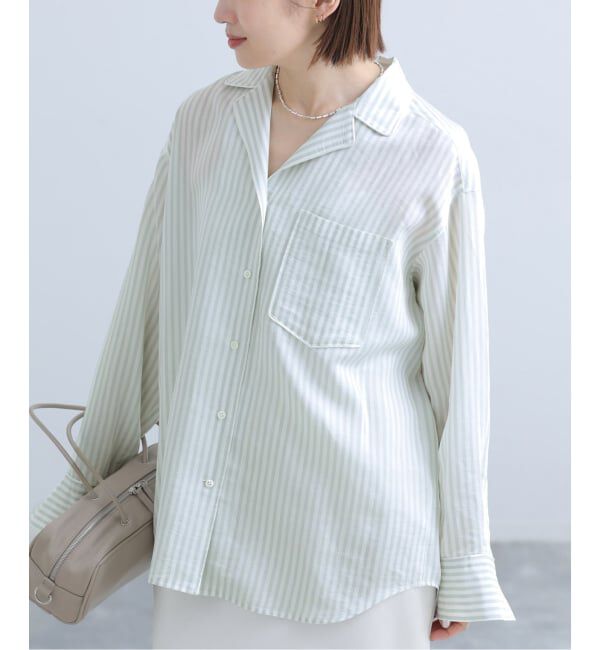 IENA「ストライプパジャマシャツ」|シャツ・ブラウス|